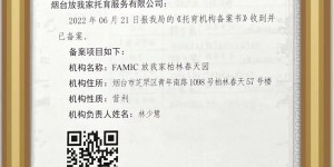 全国首张，刚刚发布！FAMIC放我家通过家庭托育备案！